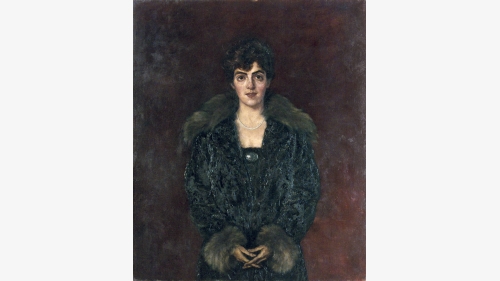 Portrét Marthy Hirsch (matky Richarda Hirsche) od Kalmana Kemeny, soukromá sbírka