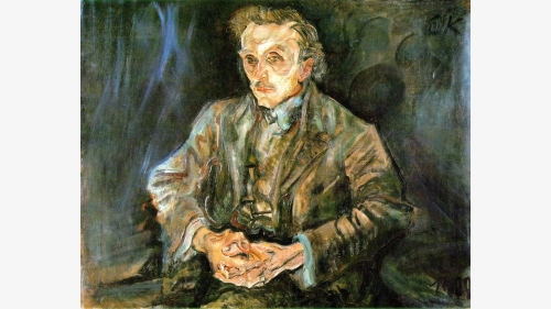 Oskar Kokoschka - portrét Adolfa Loose,1909, zdroj: Adolf Loos Apartment and Gallery