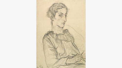 Pravděpodobně portrét Marthy Hirsch od Oskara Kokoschky z roku 1916, Národní galerie Berlín