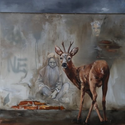 NOVÁKOVÁ BLANKA, Šepot, 2017, acrylic and oil on canvas