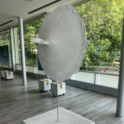 Jan Gemrot, Sonický třesk, 2022, plastika, průměr 75 cm, cena: 120 000 Kč