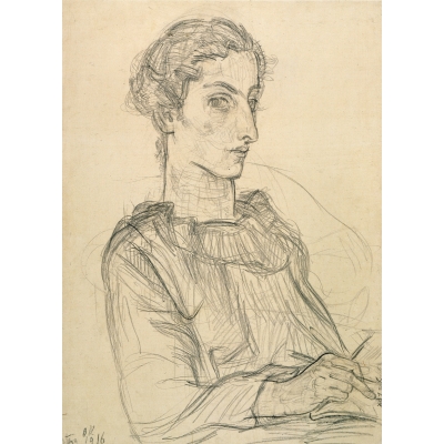 Pravděpodobně portrét Marthy Hirsch od Oskara Kokoschky z roku 1916, Národní galerie Berlín